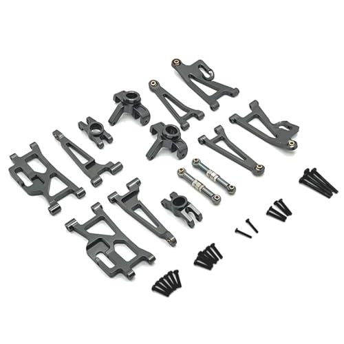 JYYTERD RC Teile Kompatibel Mit MJX 14209 14210 1/14 RC Autoteile Metall Lenkbecher Nabenträger Oben Unten Für Schwingarm-Montagesätze(Gray) von JYYTERD