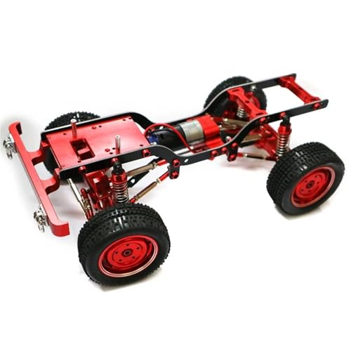 JYYTERD RC Teile Kompatibel Mit MN D90 1/12 RC Auto Upgrade Teil Ersatz Zubehör 1 Stück Aluminiumlegierung Autorahmen Stark Für Fahrgestellrahmen(Red) von JYYTERD