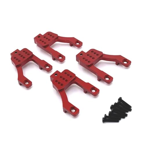 JYYTERD RC Teile Kompatibel Mit MN Für MN128 Für MN86 G500 Für Wrangler 1/12 RC Crawler Auto Upgrade Teile Zubehör 4 Stück Legierung Stoßdämpfer Menge(Red) von JYYTERD