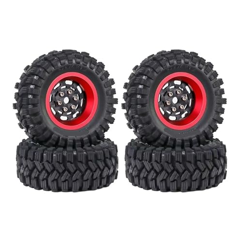 JYYTERD RC Teile Kompatibel Mit TRX4M Für SCX24 AX24 Für FCX24 4 Stücke 62mm 1,2 "Carbon Faser Beadlock Rad Reifen Set Für 1/18 1/24 RC Crawler Auto Teile(O) von JYYTERD