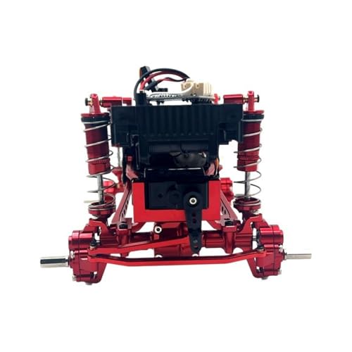 JYYTERD RC Teile Kompatibel Mit WPL B16 B36 Für JJRC Q60 Q63 Q64 Für Fayee FY004 Für MN-77 6WD 1/16 RC Auto Upgrade Teile Metall Vordere Und Hintere Portalachse(Red) von JYYTERD