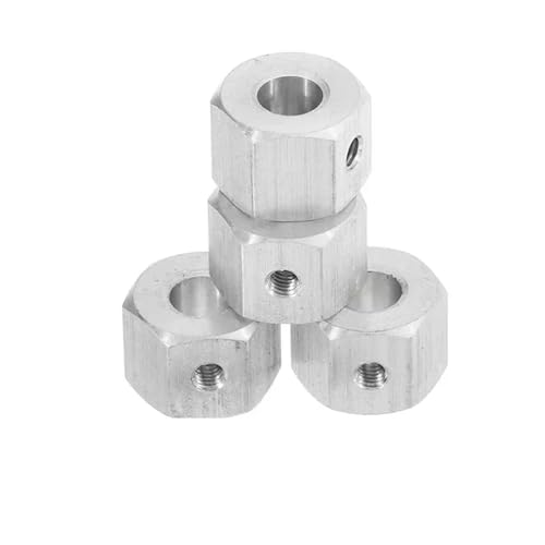 JYYTERD RC Teile Kompatibel Mit WPL D12 B14 B16 B24 B36 C14 C24 Für MN D90 D91 RC Auto Ersatzteile 5mm Bis 12mm Metall Combiner Radnabe Hex Adapter Für(White) von JYYTERD