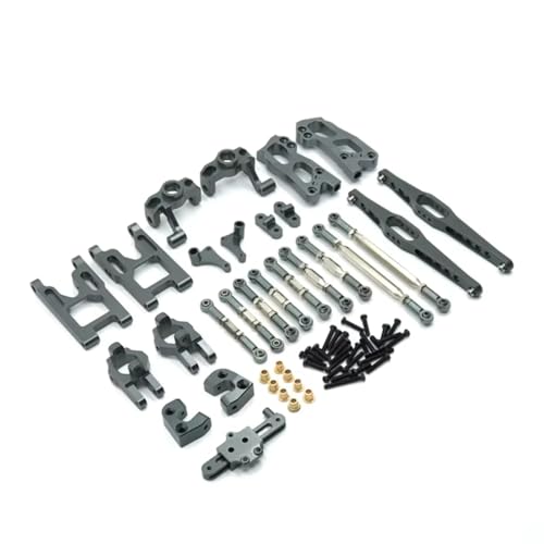 JYYTERD RC Teile Kompatibel Mit Wltoys 12428 12423 12427 1/12 RC Autoteile Verbesserte Metallteile Für Schwinge Für Sitz RC-Autoteile-Set(Gray) von JYYTERD