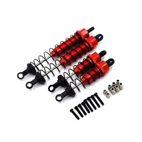 JYYTERD RC Teile Kompatibel Mit Wltoys 12428 12423 12427 12429 FY-03 1/12 RC Auto Upgrades Teile Zubehör Metall Öl Stoßdämpfer(Red) von JYYTERD