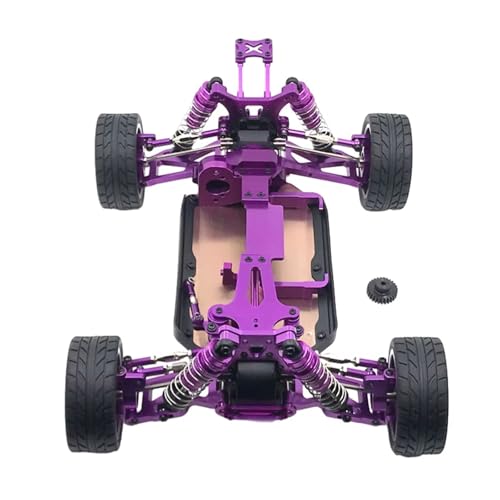 RC Teile Kompatibel Mit Wltoys 144001 1/14 RC Autoteil Zubehör 1 Stück Präzisionsautorahmen Aus Aluminiumlegierung Für Chassisrahmen(Purple) von JYYTERD