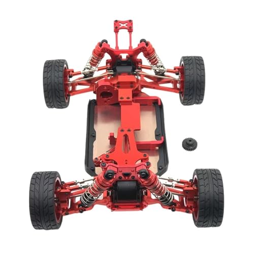 JYYTERD RC Teile Kompatibel Mit Wltoys 144001 1/14 RC Autoteil Zubehör 1 Stück Präzisionsautorahmen Aus Aluminiumlegierung Für Chassisrahmen(Red) von JYYTERD