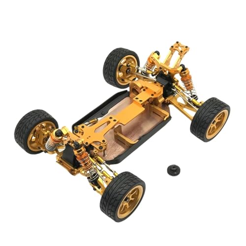 JYYTERD RC Teile Kompatibel Mit Wltoys 144001 1/14 RC Autoteil Zubehör 1 Stück Präzisionsautorahmen Aus Aluminiumlegierung Für Chassisrahmen(Yellow) von JYYTERD