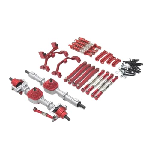 JYYTERD RC Upgrade Zubehör Für MN Für D90 D91 D96 MN98 MN99S MN45 1/12 Metall Vorder- Und Hinterachse Für Chassis Link Stange Zugstange Montieren Stoßdämpfer Set(Size2) von JYYTERD