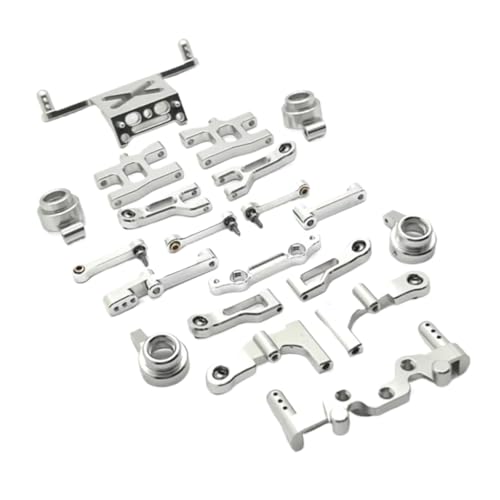 JYYTERD RC Upgrade Zubehör Für MN38 1/16 Metall Vorne Und Hinten Für Schaukel Arm Lenkung Tasse Schock Turm Körper Beiträge Halterungen Lenkung Montage RC Auto Upgrade Teile(Silver) von JYYTERD