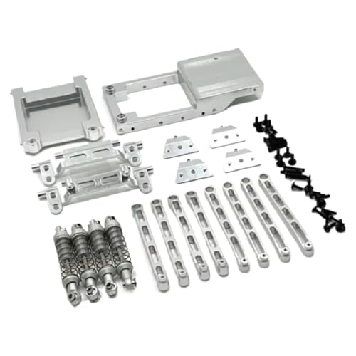 JYYTERD RC Upgrade Zubehör Für MN78 MN168 1/12 Metall Stoßdämpfer Link Stange Servo Halterung Strahl Schock Turm RC Auto Upgrades Teile Zubehör(Silver) von JYYTERD