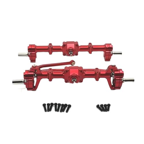 JYYTERD RC Upgrade Zubehör Für MN78 MN82 MN99S MN98 1/12 Metall Vordere Und Hintere Portal Achse RC Auto Upgrade Teile Zubehör(Red) von JYYTERD