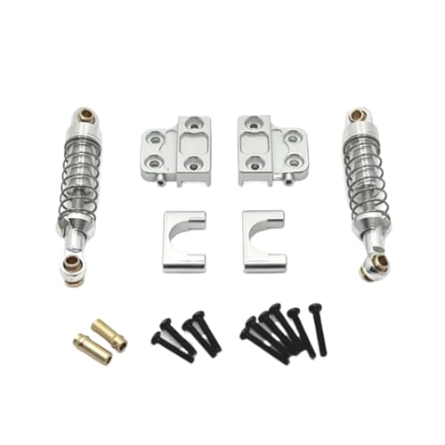 JYYTERD RC Upgrade Zubehör Für MN82 LC79 1/12 Metall Hinterachse Stoßdämpfer Und Feste Für Seat Halterung Set RC Auto Upgrade Teile Zubehör(Silver) von JYYTERD