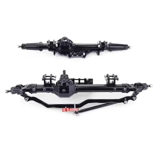 JYYTERD RC Vorder Hinter Achse Kompatibel Mit Axial Für Wraith Für Rock Für Racer 90018 90045 RR10 90048 90053 1/10 RC Crawler Autos Aluminiumlegierung Vorder- Und Hinterachse(Black) von JYYTERD