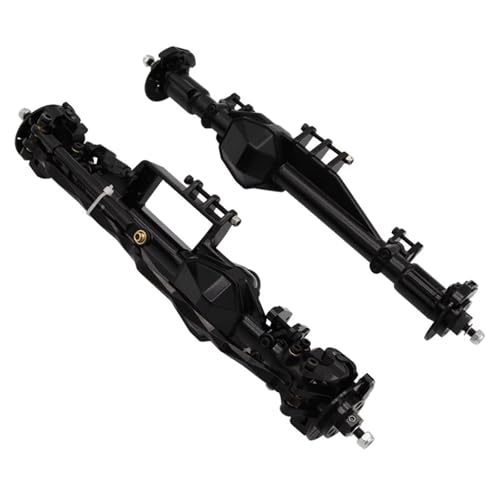 JYYTERD RC Vorder Hinter Achse Kompatibel Mit Axial RBX10 Für Ryft Metal Vorder- Und Hinterachsenbaugruppen 1/10 RC Offroad-Upgradezubehör(Black,Rear Front Axle) von JYYTERD