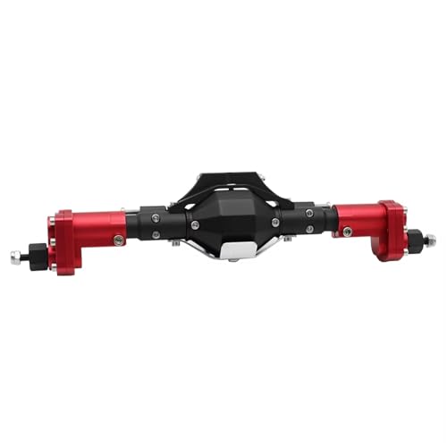 JYYTERD RC Vorder Hinter Achse Kompatibel Mit Axial SCX10 II 90046 90047 D90 RC4WD CNC-Aluminiumlegierung, Portalachse Vorne/hinten Mit Spiralgetriebe, 1/10 RC Für Rock Crawler(Red,Rear Axle) von JYYTERD