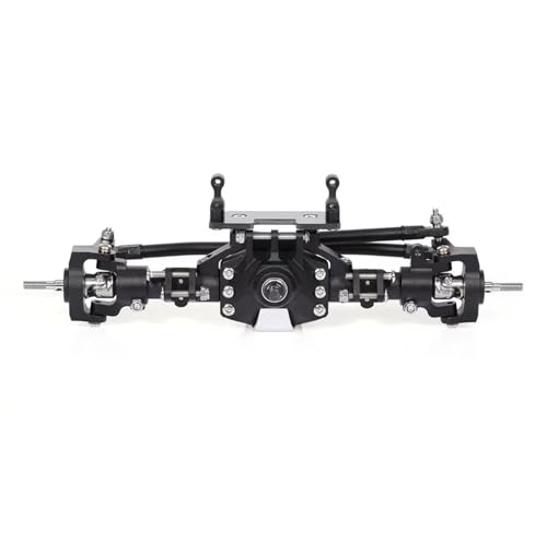 JYYTERD RC Vorder Hinter Achse Kompatibel Mit Axial SCX10 II 90046 90047 RC Crawler Truck, Aluminiumlegierung, Vorder- Und Hinterachse, RC-Brückenachse, Ersatzteile(Black,Front Axle) von JYYTERD