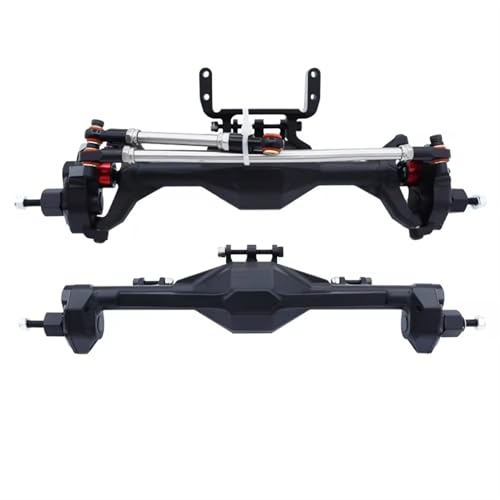 JYYTERD RC Vorder Hinter Achse Kompatibel Mit Axial SCX10 II Für RGT 86100 Für Redcat GEN8, CNC-gefräste, Integrierte Portalachse Vorn/hinten, 1/10 RC-Crawler-Auto(Black,Rear and Front) von JYYTERD