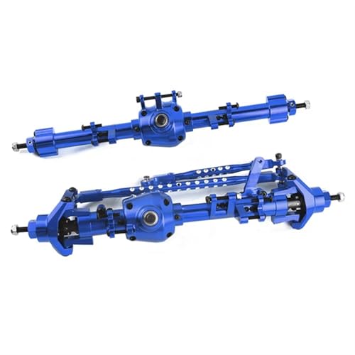 JYYTERD RC Vorder Hinter Achse Kompatibel Mit Axial SCX6 1/6 RC Crawler Auto Upgrade Teile Ersatz Zubehör 2Pcs Metall Vorder- Und Hinterachse Set(Blue) von JYYTERD