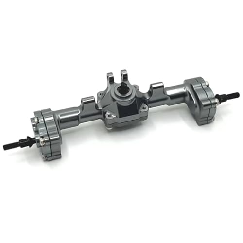 JYYTERD RC Vorder Hinter Achse Kompatibel Mit FMS FCX24 1/24 RC Auto Metallportalachse Vorder- Und Hinterachse Upgrade Teile Zubehör(Gray,Rear Axle) von JYYTERD