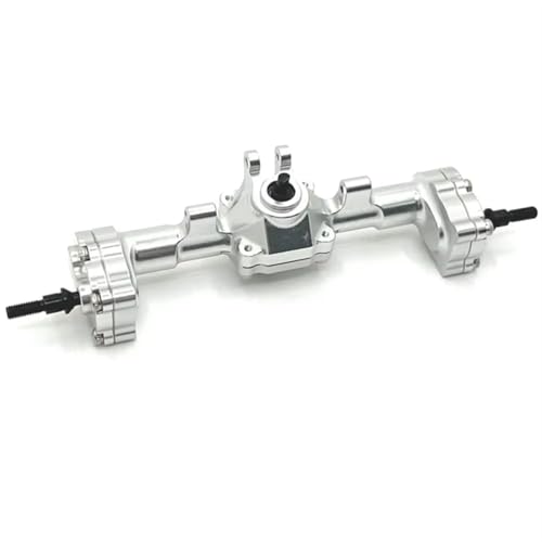 JYYTERD RC Vorder Hinter Achse Kompatibel Mit FMS FCX24 1/24 RC Auto Metallportalachse Vorder- Und Hinterachse Upgrade Teile Zubehör(Silver,Rear Axle) von JYYTERD