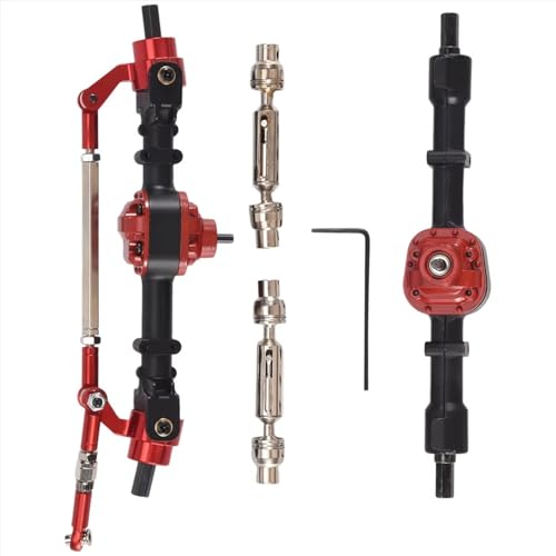 JYYTERD RC Vorder Hinter Achse Kompatibel Mit MN D90 D91 D96 D99S MN-90 MN99S Metall-Vorder-/Hinterachse Mit Antriebswelle 1/12 RC-Auto-Upgrade-Teile von JYYTERD