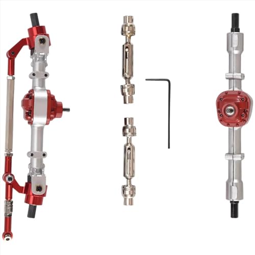 JYYTERD RC Vorder Hinter Achse Kompatibel Mit MN D90 D91 D96 D99S MN-90 MN99S Metall-Vorder-/Hinterachse Mit Antriebswelle 1/12 RC-Auto-Upgrade-Teile von JYYTERD