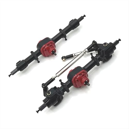 JYYTERD RC Vorder Hinter Achse Kompatibel Mit MN MN82 LC79 MN78 1/12 RC Auto Metall Vorder- Und Hinterachse Baugruppen Upgrade Teile Zubehör(Black,Rear Front Axle) von JYYTERD