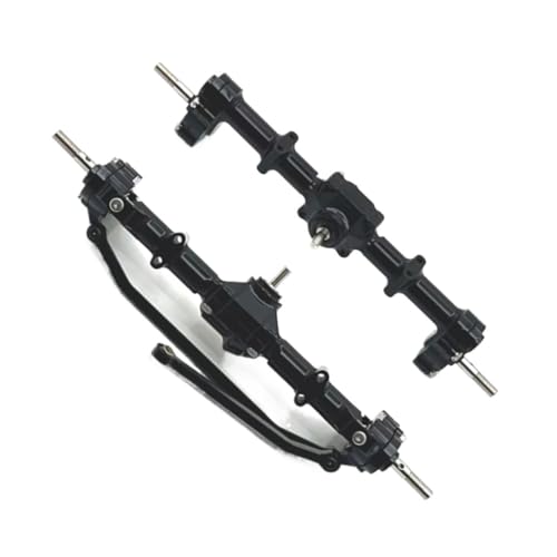 JYYTERD RC Vorder Hinter Achse Kompatibel Mit MN168 1/12 RC-Auto, Metall-Vorder- Und Hinterrad-Portalachse, 12 Mm Radsechskantadapter, Upgrade-Teile, Zubehör(Black) von JYYTERD