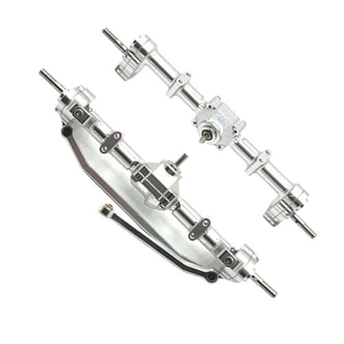 JYYTERD RC Vorder Hinter Achse Kompatibel Mit MN168 Metall-Portalachse Vorne Und Hinten, 12 Mm Radsechskantadapter, 1/12 RC-Auto-Upgrade-Teilezubehör(Silver) von JYYTERD