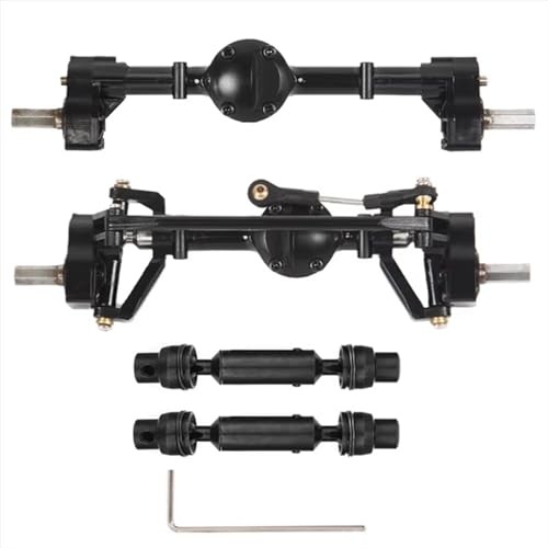 JYYTERD RC Vorder Hinter Achse Kompatibel Mit WPL C14 C24 C24-1 C34 C44 B14 B24 Vorder- Und Hinterportalachse Mit Metallantriebswelle 1/16 RC Auto-Upgrade-Teile von JYYTERD