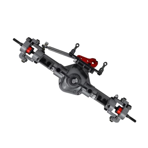 JYYTERD RC Vorder Hinter Achse Kompatibel mit Axial SCX10 RC4WD D90, CNC-Vorder- und Hinterachse aus Aluminiumlegierung mit Servobasis, 1/10 RC für Rock Crawler-Auto-Upgrade-Teile(Front Axle) von JYYTERD