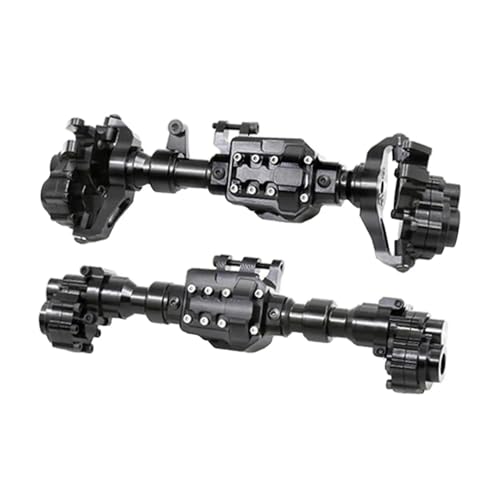 JYYTERD RC-Zubehör Für 1/10 RC Crawler DIY Geändert DIY Zubehör Teile Vorne Hinterachse Gehäuse Upgrade Teil RC Metall Achse Geändert Teile(Black) von JYYTERD