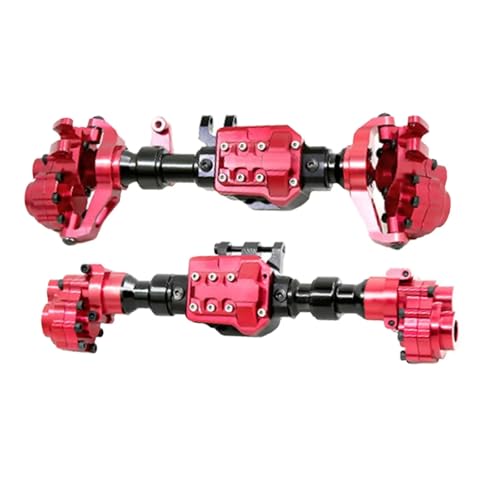 JYYTERD RC-Zubehör Für 1/10 RC Crawler DIY Geändert DIY Zubehör Teile Vorne Hinterachse Gehäuse Upgrade Teil RC Metall Achse Geändert Teile(Red) von JYYTERD