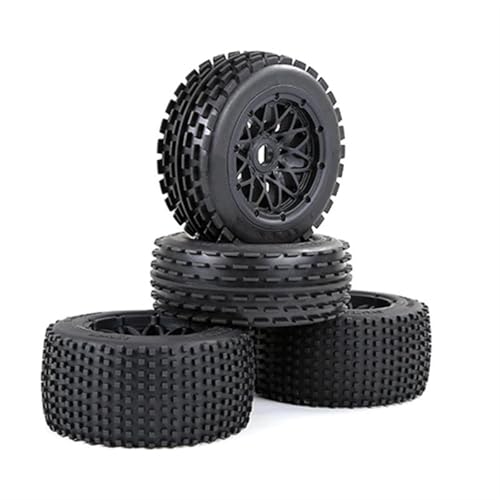 JYYTERD RC-Zubehör Für Hpi Für Rofun Für Rovan Für KM Für Baja 5b 1/5 Rc Upgrade-Teile Offroad-Reifen Vorne Und Hinten Verdickter Radsatz Modifizierte Teile(Black) von JYYTERD