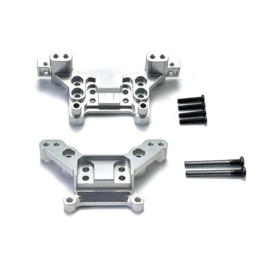 JYYTERD RC-Zubehör Für MJX Für Hyper Für Go 16209 16207 16208 16210 H16 Fernbedienung Auto Metall Vorne Hinten Stoßdämpfer Halterungen Dekoration Zubehör RC Modifikation Zubehör(Silver) von JYYTERD