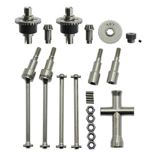 JYYTERD RC-Zubehör Für SCY 16101 16102 16103 16201 Für Pro 1/16 Bürstenlosen RC Auto Upgrades Teile Metall Differential Und Antriebswelle Set Modifizierte Teile von JYYTERD