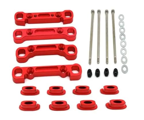 JYYTERD RC-Zubehör Für WLtoys 1/10 104001 104002 104072 RC Metall Upgrade Vorne Und Hinten Schaukel Arm Befestigungen Modifizierte Teile(Red) von JYYTERD