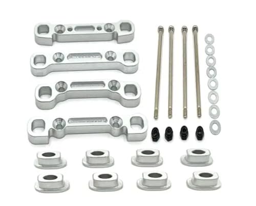 JYYTERD RC-Zubehör Für WLtoys 1/10 104001 104002 104072 RC Metall Upgrade Vorne Und Hinten Schaukel Arm Befestigungen Modifizierte Teile(White) von JYYTERD