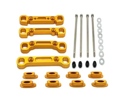 JYYTERD RC-Zubehör Für WLtoys 1/10 104001 104002 104072 RC Metall Upgrade Vorne Und Hinten Schaukel Arm Befestigungen Modifizierte Teile(Yellow) von JYYTERD