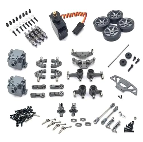 JYYTERD RC-Zubehör Für WLtoys 1/28 1/28 284131 K969 K979 K989 K999 RC Ersatzteile Metall Upgrade Kit Änderung Zubehör(Gray) von JYYTERD