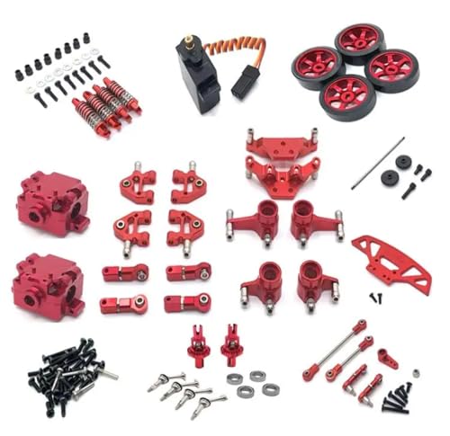 JYYTERD RC-Zubehör Für WLtoys 1/28 1/28 284131 K969 K979 K989 K999 RC Ersatzteile Metall Upgrade Kit Änderung Zubehör(Red) von JYYTERD