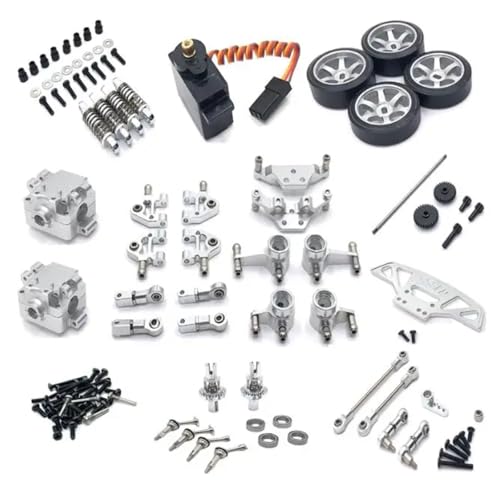 JYYTERD RC-Zubehör Für WLtoys 1/28 1/28 284131 K969 K979 K989 K999 RC Ersatzteile Metall Upgrade Kit Änderung Zubehör(Silver) von JYYTERD