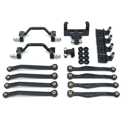 JYYTERD RC-Zubehör Für WPL 1/16 C64 RC Teile Metall Upgrade Pedal Stange Suspension Rahmen Ruder Basis Stange Sitz Änderung Zubehör(Black) von JYYTERD