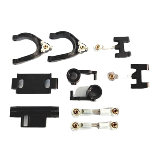 JYYTERD RC-Zubehör Für WPL D12 D42 1/10 RC Auto Upgrade Teile Metall Lenkung Tasse Oberen Unteren Schaukel Arm Sitz Lenkung Slider Drehen Block Modifizierte Teile von JYYTERD