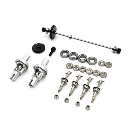 JYYTERD RC-Zubehör Für Wltoys 284131 284010 K969 K979 K989 K999 P929 P939 Metall Antriebswelle Antriebsrad Differential Lager Set 1/28 RC Auto Upgrades Teile(Silver) von JYYTERD