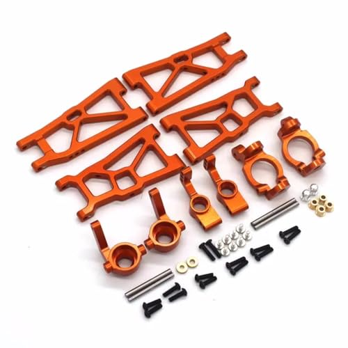 JYYTERD RC-Zubehör Für ZD Für Racing DBX-10 1/10 RC Teile Vorne Und Hinten Unteren Arm C Lenkung Tasse Hinterrad Sitz 5 Stück Set Ersatzteile(Orange) von JYYTERD