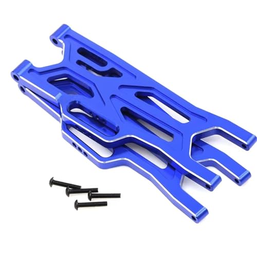 JYYTERD Rc Car Zubehör Kompatibel Mit Arrma Für KRATON 4X4 4S V2 Für BLX 1/10 RC Autoteile Zubehör Metall Vorderradaufhängungsarme Für Schwingarm ARA330711(Blue) von JYYTERD