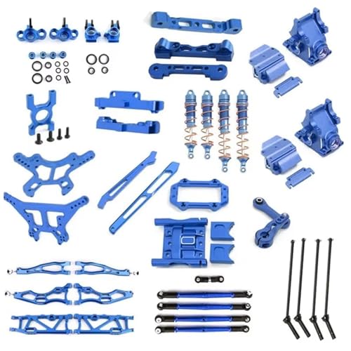 JYYTERD Rc Car Zubehör Kompatibel Mit Arrma Für Kraton Für Outcast 6S 1/8 RC Auto Metall Zubehör Suspension Arm Stoßdämpfer Antriebswelle(Blue) von JYYTERD