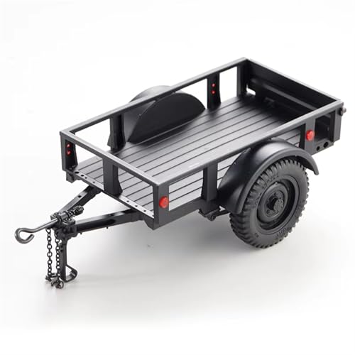 JYYTERD Rc Car Zubehör Kompatibel Mit FMS Für LC80 K10 FJ Für Cruiser Für Bronx 1/12 Für Jimny FJ45 H1 Für Hummer 1/18 RC Car Utility Trailer(Silver,B) von JYYTERD