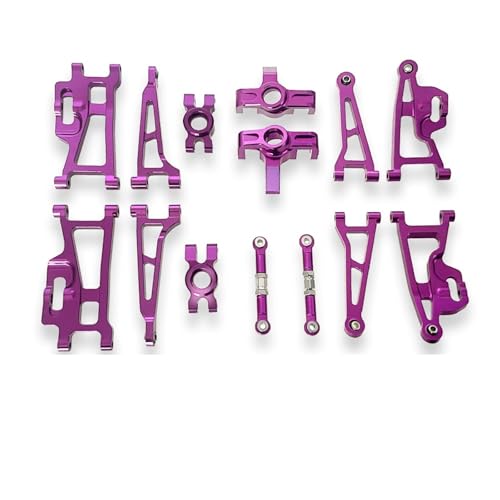 JYYTERD Rc Car Zubehör Kompatibel Mit Hyper Go Für MJX 14209 14210 H14BM 1/14 Rc Autos Upgrade Teile Metall Upgrade Gefährdete Teile Set Zubehör(Purple) von JYYTERD